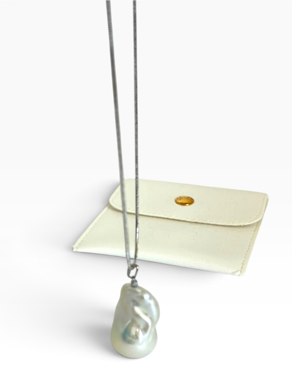 Handmade Baroque Freshwater Pearl Necklace 925 Sterling Silver